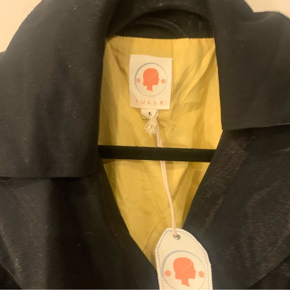 Anthropologie TULLE Double Breasted Button Front Sheen Finish Trench Coat - Picture 5 of 13